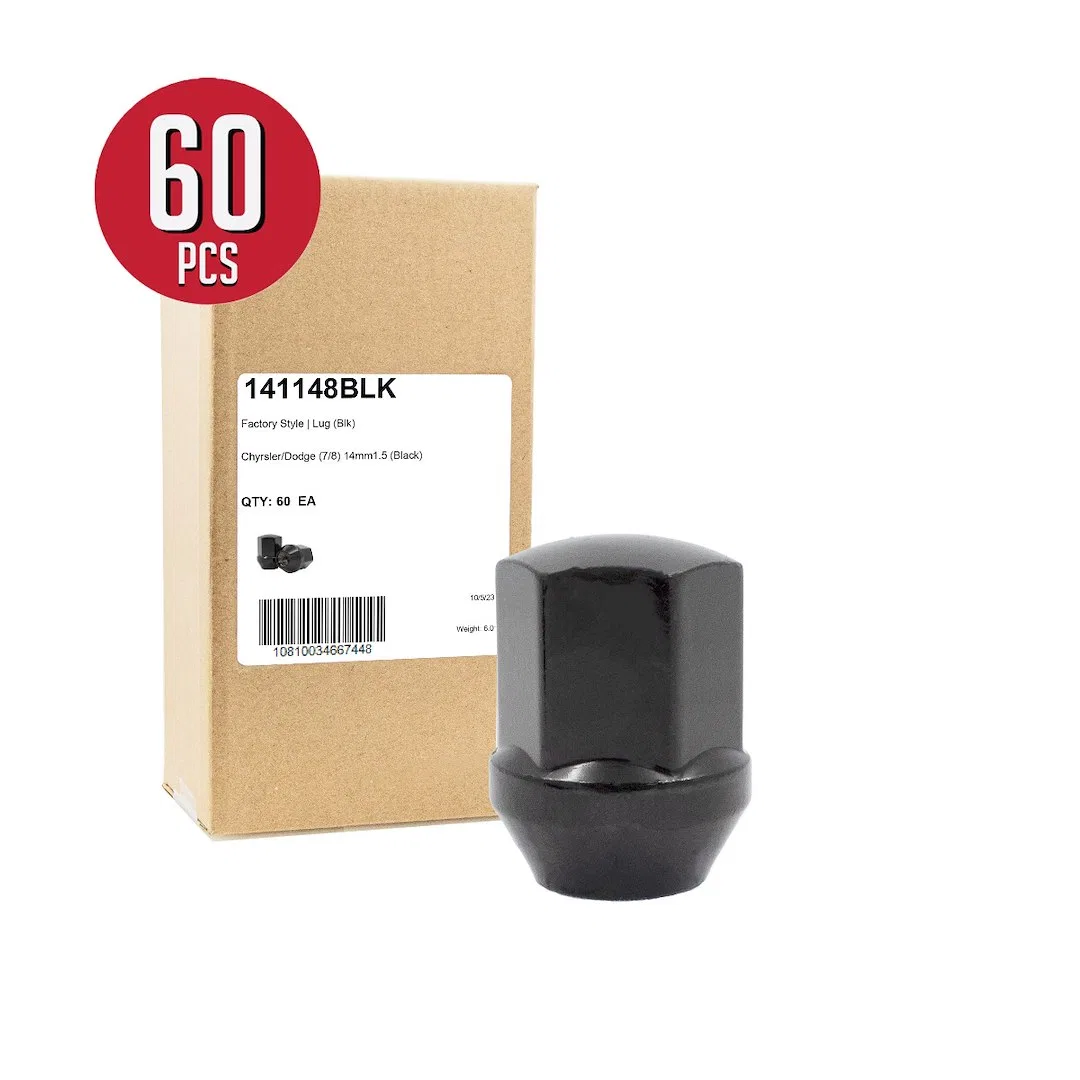 141148BLK – REVOLUTION Lug Nut, 14 Millimeter x 1.5 Thread Size 60 Degree Conical Acorn 1.36 Inch Overall Length 7/8 ...